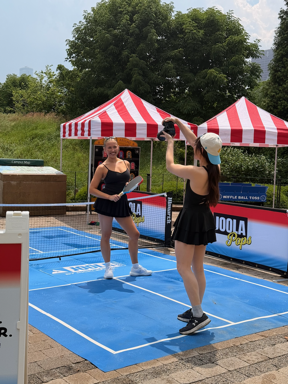 TK being photographed on the JOOLA court in Chicago, behind the scenes